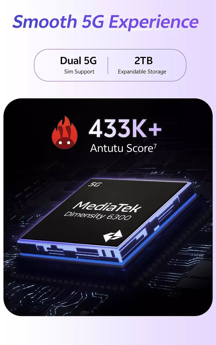 Techsmartphone0's tweet image. Vivo T4 Lite 5g: MediaTek Dimensity 6300, 6000mAh battery &amp;amp; price under 10000 techrtr.com/2025/06/vivo-t…

#vivot4lite #vivot4lite5g #vivo @TechHome100 @ShokeenSanchit @tech_burner @TechnicalGuruji