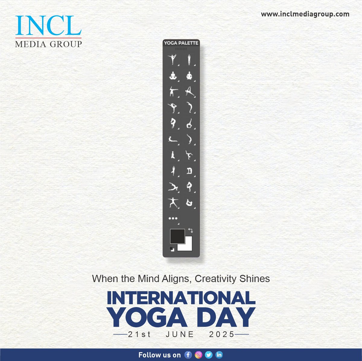 INCLGROUP's tweet image. &quot;Flow with the rhythm of breath, move with the melody of life&quot;. 
This Yoga &amp;amp; Music Day, let your mind, body, and soul dance in perfect harmony.

#YogaDay #inclmediagroup #musicday