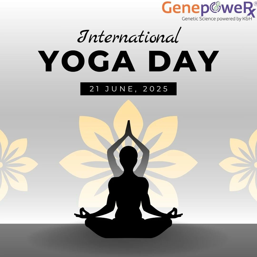 🧘‍♀️ Breathe. Stretch. Heal.

On this International Yoga Day, let’s embrace the harmony of mind, body, and genes.

Yoga doesn’t just build strength and flexibility — it complements our genetic potential for a healthier life.