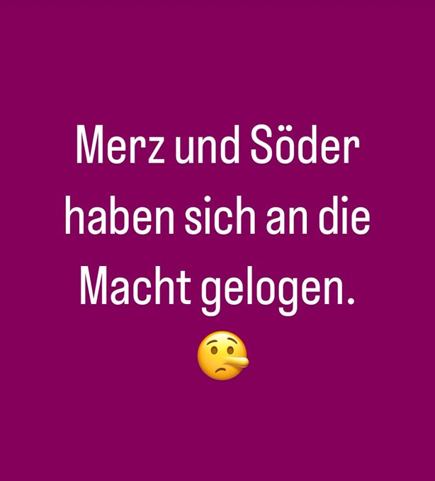 #Fritze #Merz hat sich mit #Maggus #Söder #andieMachtgelogen und sie haben keinerlei Hemmungen, weiterzumachen!🤮🤮🤮