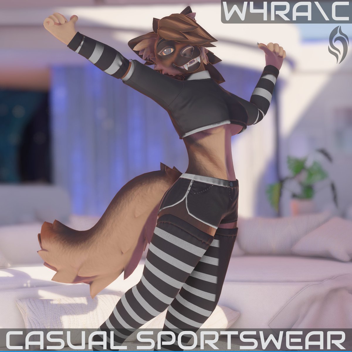 WarantoWingbeat's tweet image. First Blender Asset is out! (Normaly I use C4D).
For the Astrawolf by @LegacyTwoTails some
Casual Sportswear :3

 jinxxy.com/Waranto/w4raAs…