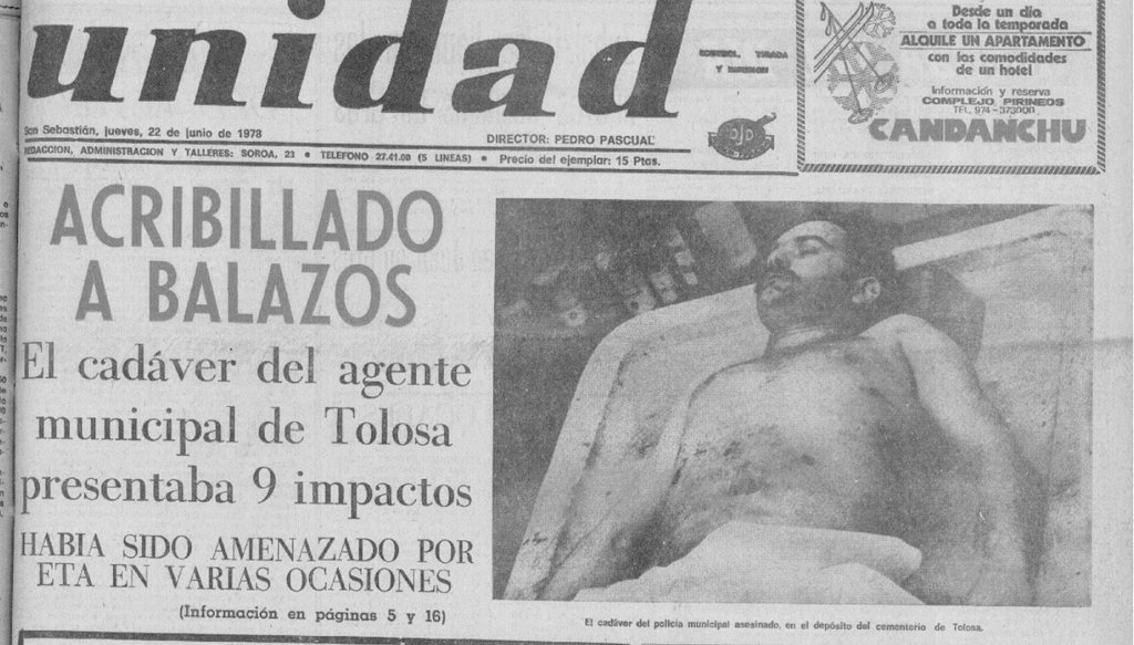 Consuelo Ordóñez (@consuorf) on Twitter photo #TalDiacomoHoy 1978 #ETA acribilló con 14 tiros al conductor de la grúa municipal de #Tolosa Antonio García Caballero.
Había sido ya amenazado. Vino de Badajoz a trabajar para mandar dinero a su familia. Ni siquiera lo mataron por pensar diferente.
Era de <a href="/CCOO/">COMISIONES OBRERAS</a>
🧵 #TalDiacomoHoy 1978 #ETA acribilló con 14 tiros al conductor de la grúa municipal de #Tolosa Antonio García Caballero.
Había sido ya amenazado. Vino de Badajoz a trabajar para mandar dinero a su familia. Ni siquiera lo mataron por pensar diferente.
Era de <a href="/CCOO/">COMISIONES OBRERAS</a>
🧵