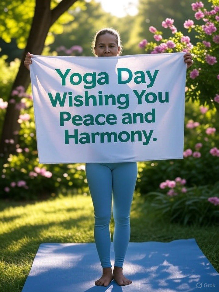 Happy #InternationalYogaDay! 🌱 Wishing you peace &amp; harmony through yoga. Take a moment to breathe &amp; stretch! 🧘‍♂️ #YogaForHealth #PeaceAndHarmony