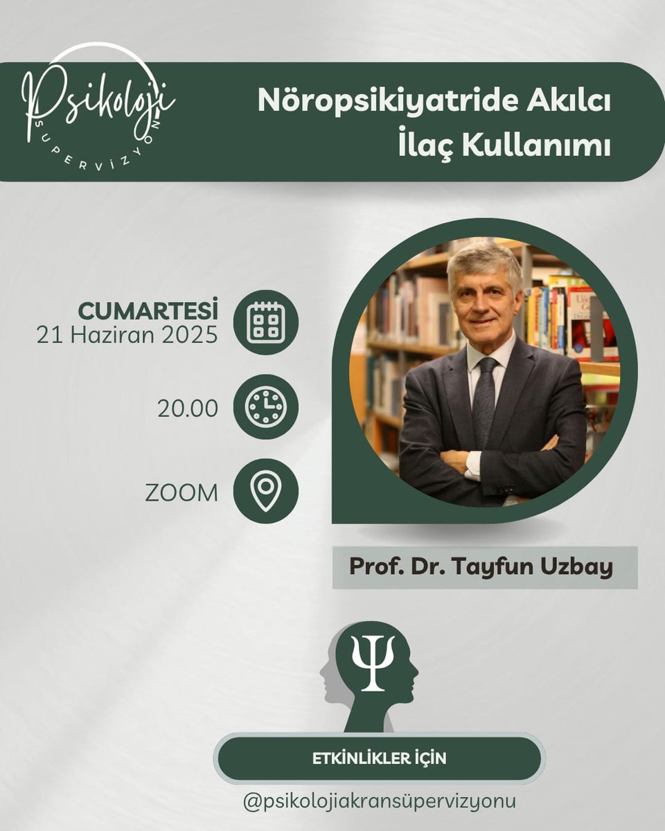 Bu akşam psikologlarla nöropsikiyatrik hastalıklarda ilaçların akılcı kullanım ilkelerini tartışacağız. Özellikle DEHB, depresyon ve standart kaygılarda hatalı ve uygunsuz ilaç kullanımı çok yaygın.