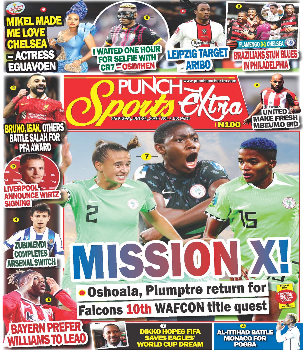 21 JUNE 2025 HEADLINES <a href="/CoverpagesNg/">Cover Pages</a>