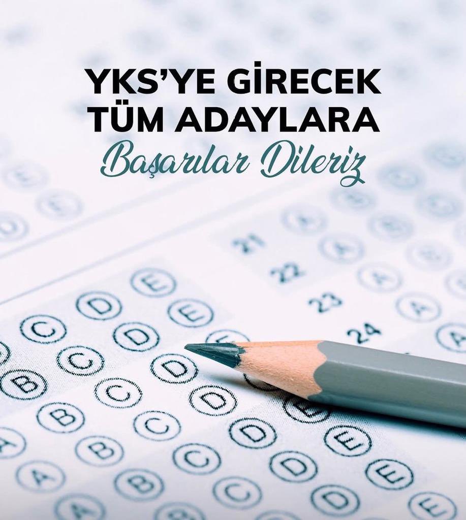 Yükseköğretim Kurumları Sınavı’na 
girecek tüm öğrencilerimize başarılar diliyorum.

Azminiz, sabrınız ve çalışkanlığınızla umut dolu bir geleceği inşa edeceğinize yürekten inanıyorum.

Allah zihin açıklığı versin…
