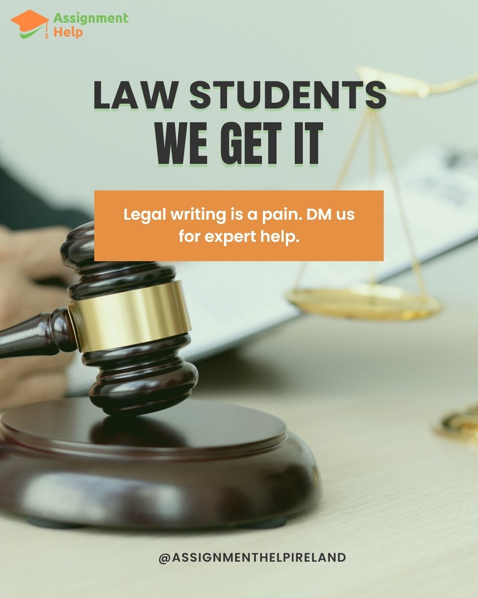 ie_assignments's tweet image. Legal writing doesn’t have to feel like a struggle.
If you’re buried under case laws, citations,and complex arguments we’re here to lighten the load.
Our academic writers can help you build strong, polished work you can actually be proud of.
#AcademicWritingHelp #LawAssignments