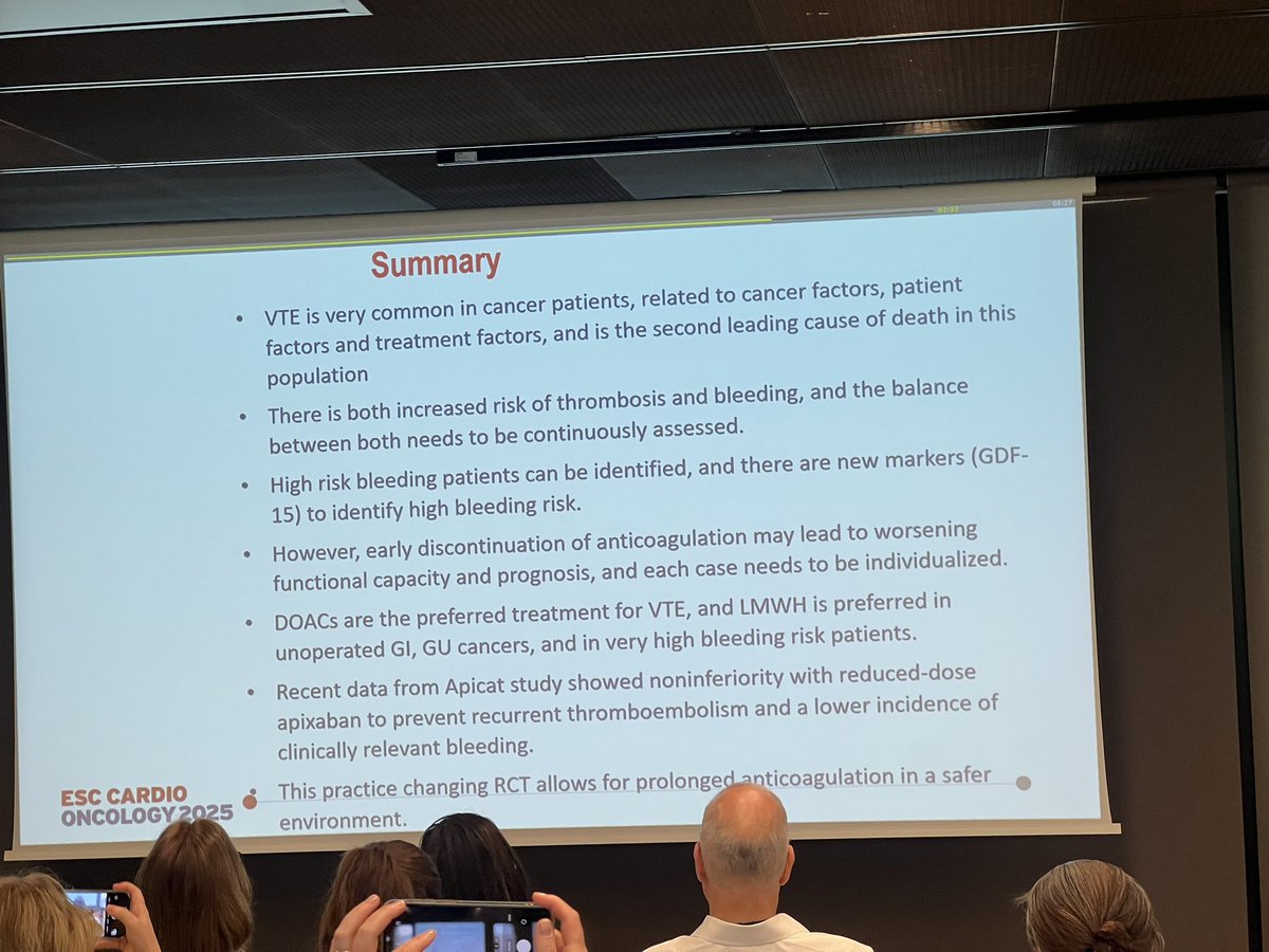 Novi Yanti Sari (@slumberbell) on Twitter photo #VTE remains a major challenge in cancer care & the second leading cause of ☠️
Dr <a href="/DSadlerMD/">Diego Sadler MD FACC</a> shared some 🔑 points at #ESCardioOnco2025🫀
📍Careful balance needed between high thrombosis & high bleeding risk
📍Indentify high bleeding risk patients & GDF-15 is emerging as a new #VTE remains a major challenge in cancer care & the second leading cause of ☠️
Dr <a href="/DSadlerMD/">Diego Sadler MD FACC</a> shared some 🔑 points at #ESCardioOnco2025🫀
📍Careful balance needed between high thrombosis & high bleeding risk
📍Indentify high bleeding risk patients & GDF-15 is emerging as a new
