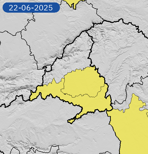 21/06 08:42 Avisos  activos hoy y mañana en Comunidad de Madrid por tormentas y temperaturas máximas. Nivel máximo de aviso: amarillo.
Actualizaciones en aemet.es/es/eltiempo/pr…