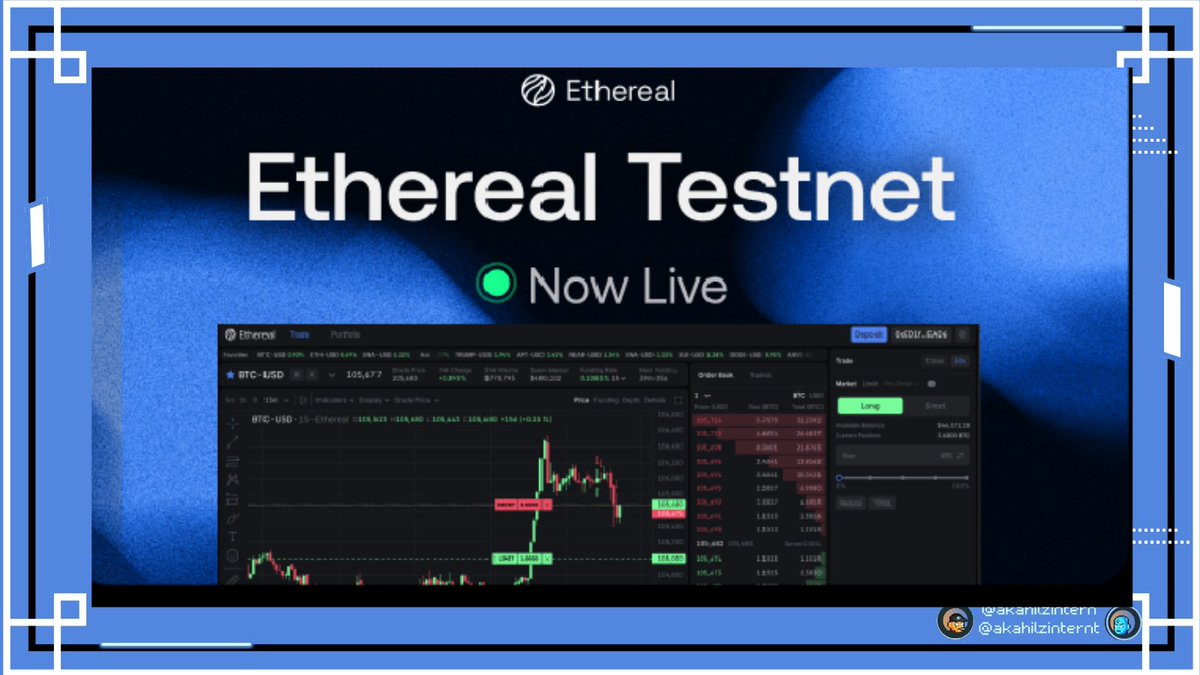 1/3 🚀 <a href="/etherealdex/">Ethereal</a> on <a href="/arbitrum/">Arbitrum</a>!

<a href="/etherealdex/">Ethereal</a>, a DEX on <a href="/arbitrum/">Arbitrum</a>, offers institutional-grade performance with sub-20 ms latency and ~1M orders/second.

#Ethereal #Arbitrum #ARB