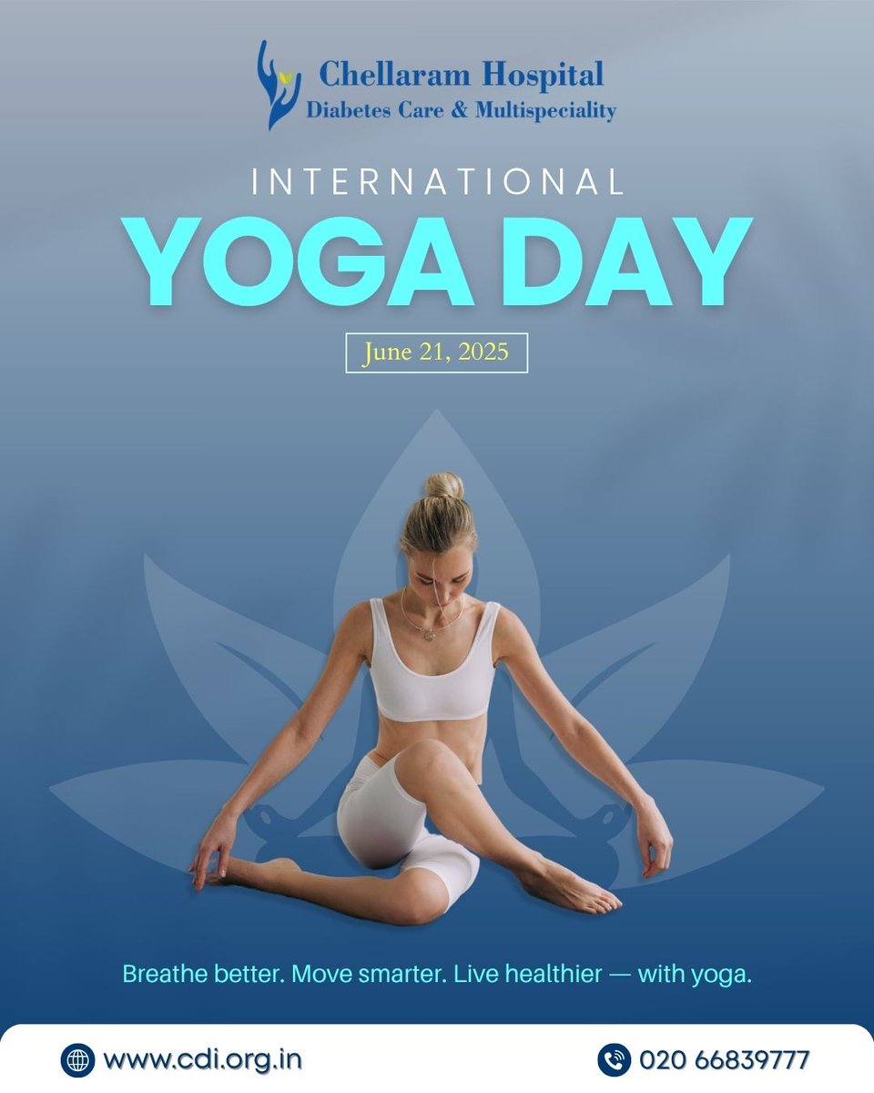 This International Yoga Day, let’s embrace a practice that strengthens the body, balances blood sugar, and calms the mind.
At Chellaram Hospital, we recommend yoga as an integral part of diabetes and lifestyle management.
Start small. Stay consistent.
#YogaDay #ChellaramHospital