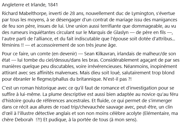 DeborahHernould's tweet photo. Un magnifique retour sur le tome 1 d Symphonie irlandaise ! Si cela peut vous donner envie de le découvrir... #roman #romanhistorique #MM #LGBTQIA #Angleterre #Irelande https://t.co/0Lfn2wKy7B