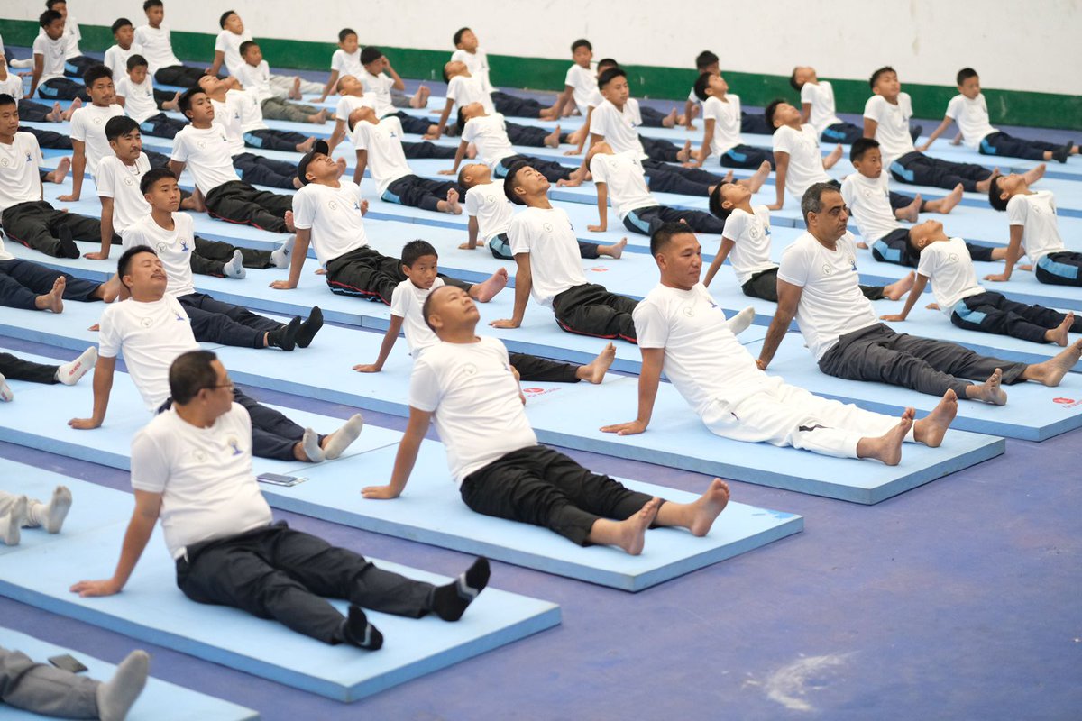 Participated in the global celebration that promotes health, harmony &amp; holistic well-being through the ancient practice of yoga on the occasion of International Yoga Day, organized by DoHFW,  (National Ayush Mission (NAM) &amp; Dept of YR&amp; S at IG Stadium, Kohima on 21st June 2025.