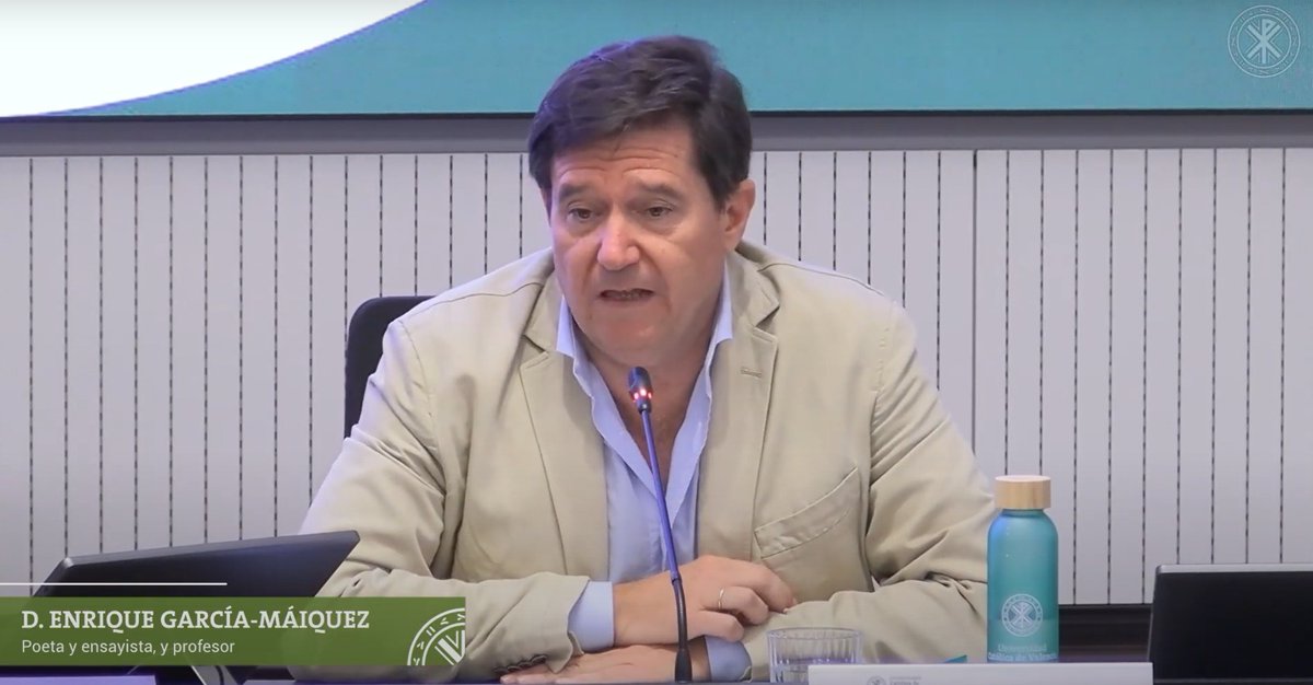José Manuel Pagán (@josempaganag) on Twitter photo Un gusto escuchar en la <a href="/UCV_svm/">Universidad Católica de Valencia</a> a <a href="/EGMaiquez/">Eنr¡que G-Máiquez</a> hablar de Chesterton y de Tomás de Aquino, dos grandes al servicio de la verdad, que siguen hablándonos hoy. Gracias por hacernos presente, con tu ejemplo, que se puede habitar la realidad pensando en ella, con coherencia y alegría. Un gusto escuchar en la <a href="/UCV_svm/">Universidad Católica de Valencia</a> a <a href="/EGMaiquez/">Eنr¡que G-Máiquez</a> hablar de Chesterton y de Tomás de Aquino, dos grandes al servicio de la verdad, que siguen hablándonos hoy. Gracias por hacernos presente, con tu ejemplo, que se puede habitar la realidad pensando en ella, con coherencia y alegría.