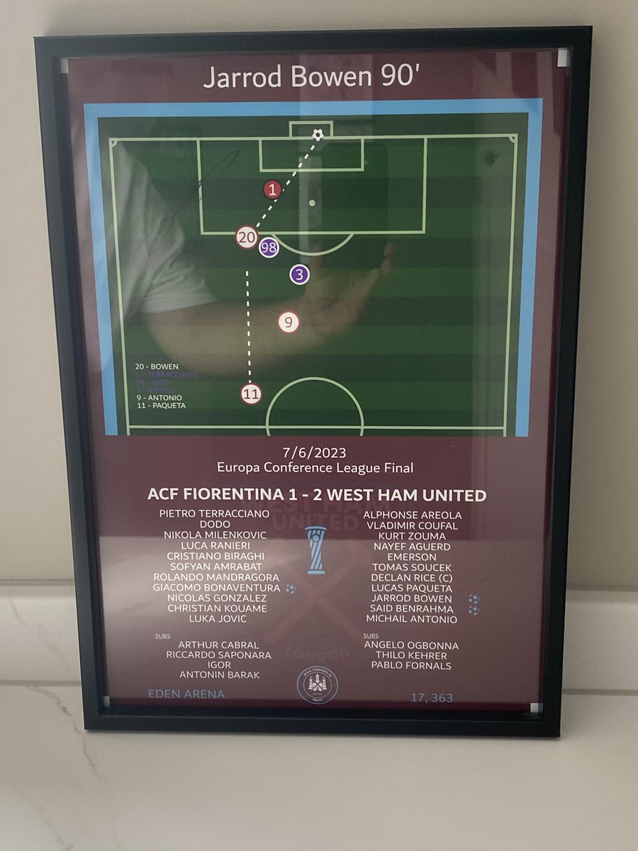 WHU Legends XI Prints ⚒ (@whulegends_xi) on Twitter photo Playing in a Charity 5 a side tournament today 🥵🥵 donating 2 of our prints to the cause to hopefully raise some good money. ⚒ Thanks to <a href="/MandevilleProm2/">Mandeville Promotions Limited</a> for obtaining the signatures for us on both the Heroes and Jarrod Bowen print Playing in a Charity 5 a side tournament today 🥵🥵 donating 2 of our prints to the cause to hopefully raise some good money. ⚒ Thanks to <a href="/MandevilleProm2/">Mandeville Promotions Limited</a> for obtaining the signatures for us on both the Heroes and Jarrod Bowen print