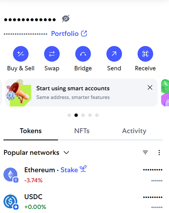 0xKofi's tweet image. Metamask have added a button to the UI that makes it easy to upgrade to a smart account (using EIP-7702)

The smart account revolution is just getting started. Ethereum UX is about to get really good really fast.