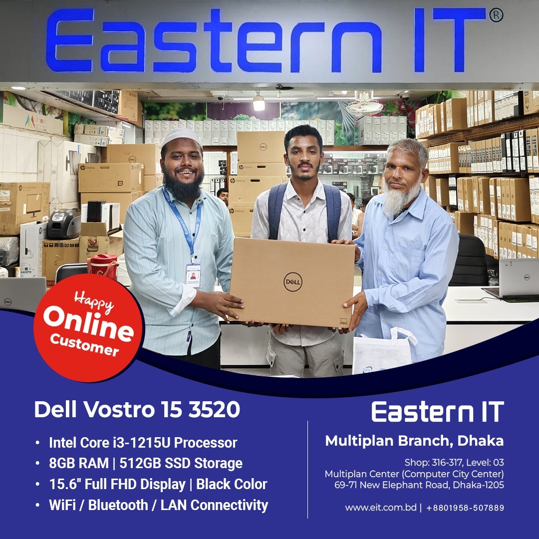 easternitbd's tweet photo. π Happy Online Customer! π
Another satisfied customer just received his Dell Vostro 15 3520 Laptop from our Multi Plan Branch!
Thank you for trusting Eastern IT β your reliable tech partner. π
#Happpyclient #DELL #Laptop https://t.co/O1omuW5TMI