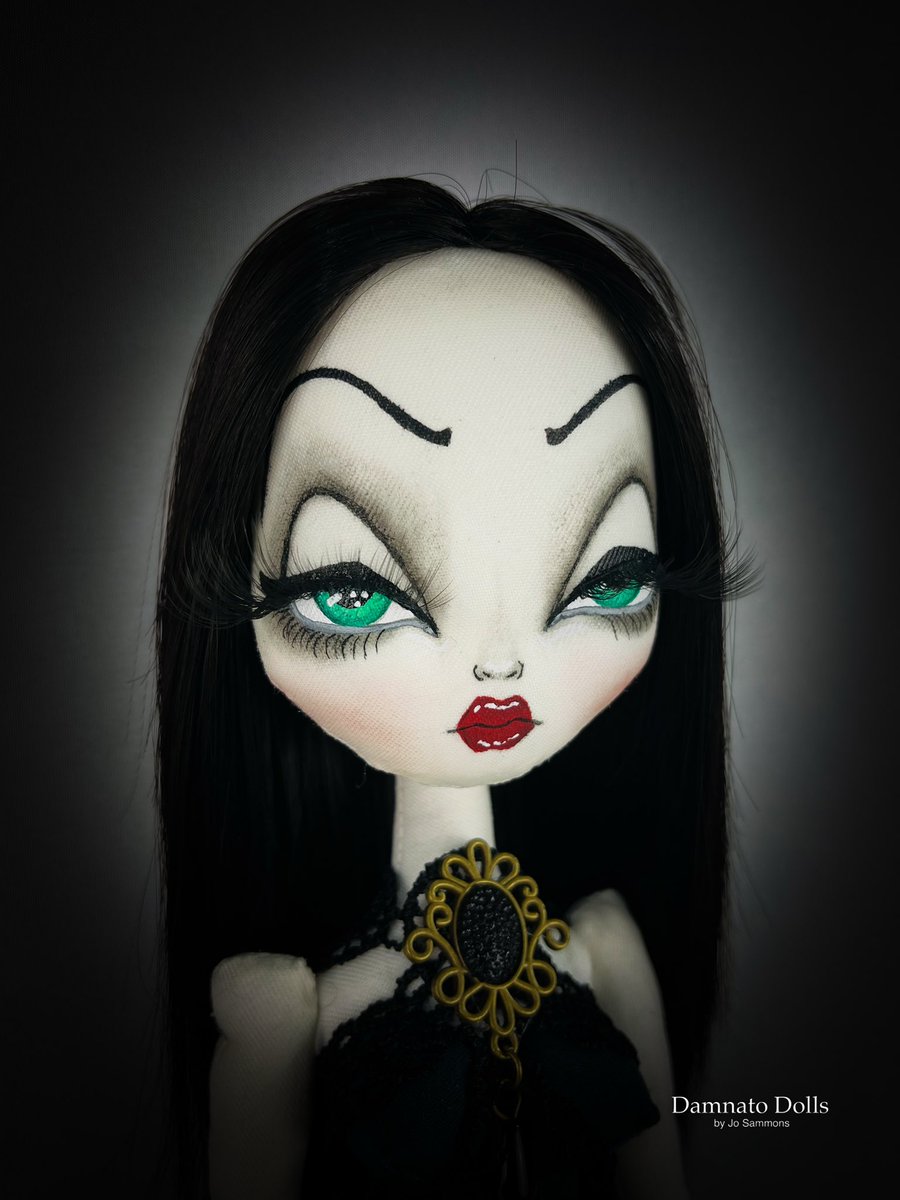 Handmade art doll available in my Etsy shop damnatodolls.etsy.com 
#gothdoll #MHHSBD #etsyfinds #dolls #homedecor