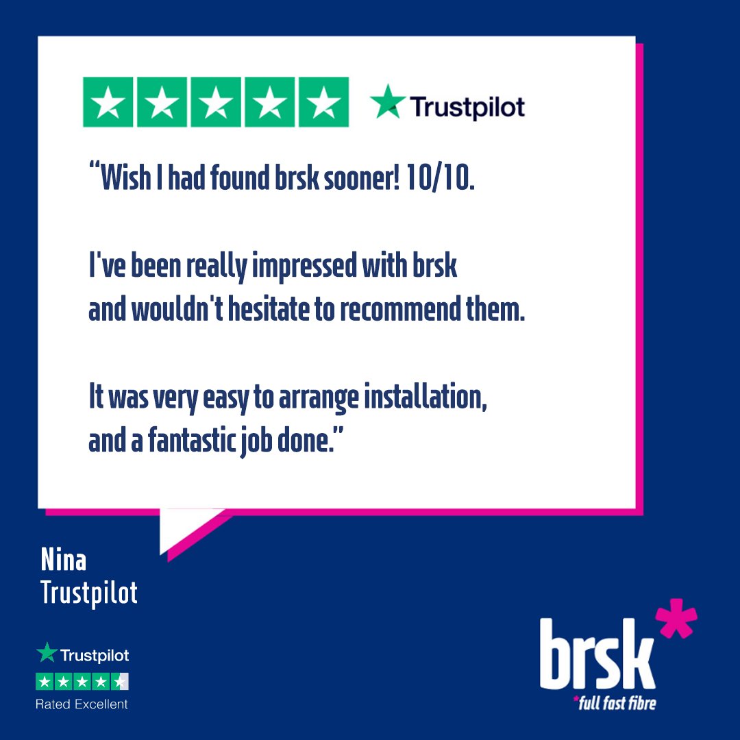 It's what we do best. 🎉

Switch to brsk full fibre broadband today. eu1.hubs.ly/H0l5Q__0