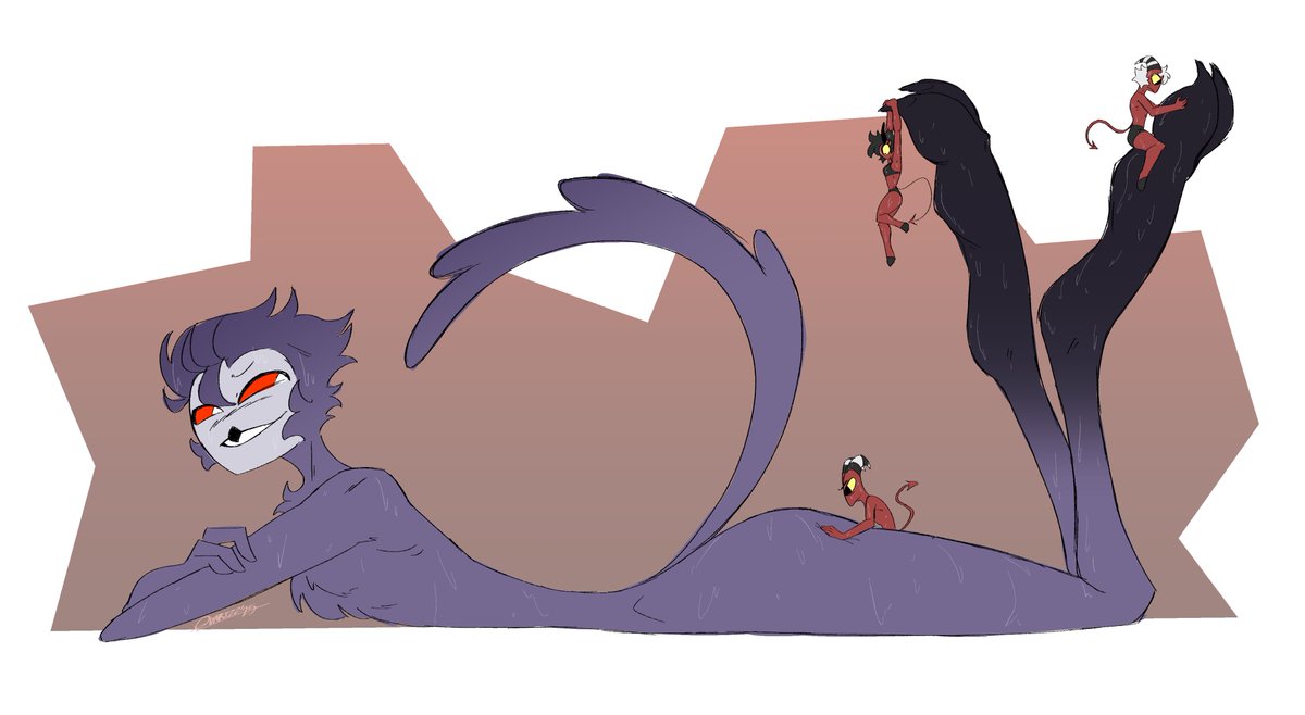 quartzzie1008's tweet image. big stolas and little creatures #sizetwtter #macro #HelluvaBossFanart