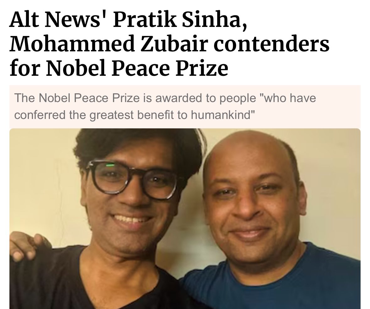 Once upon a time, even gays were eager for the Nobel peace prize 🤣🤣🤣