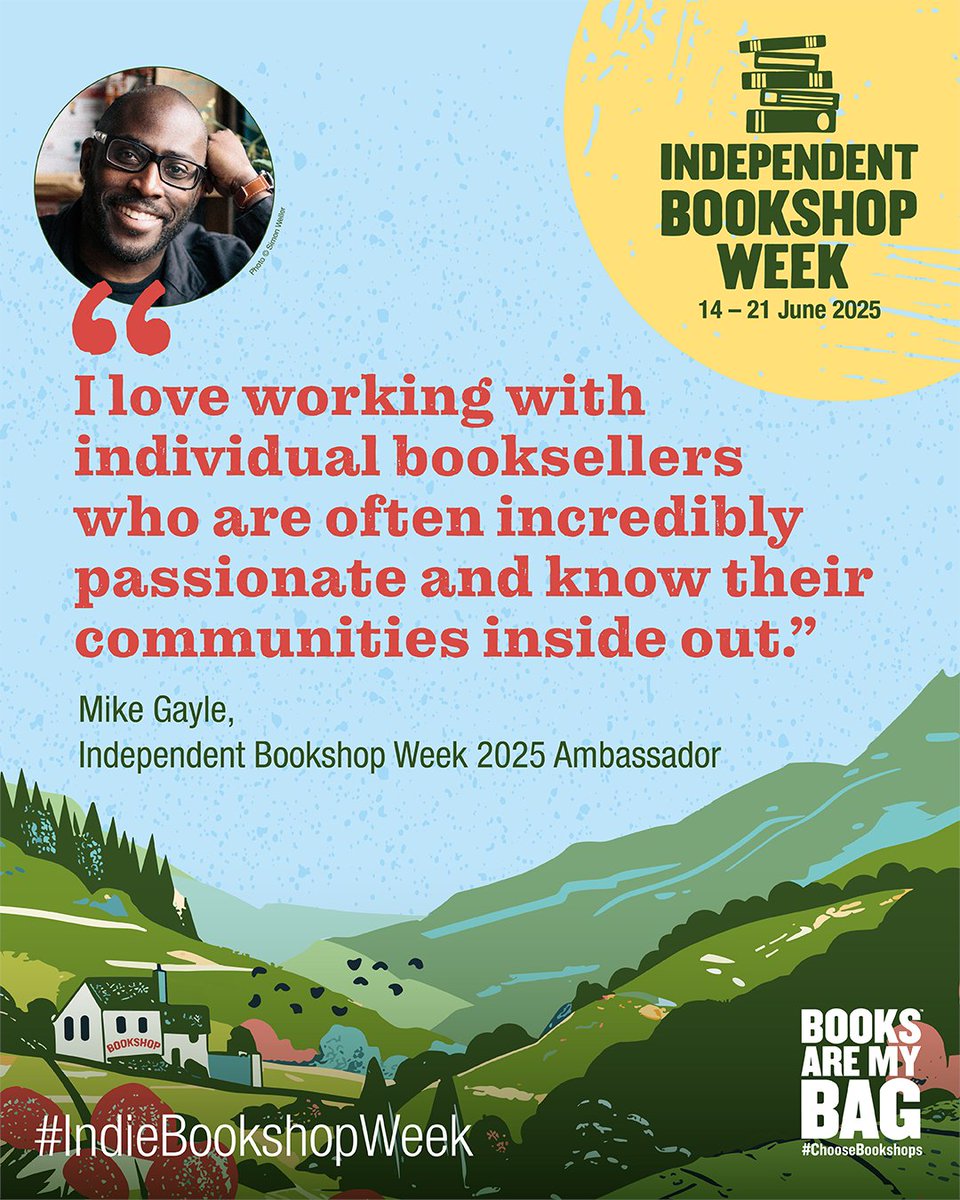 Books Are My Bag (@booksaremybag) on Twitter photo โจ Itโs the final day of #IndieBookshopWeek!
Pop into your local independent bookshop, discover your next great read, and celebrate all the brilliant bookshops and booksellers across the UK and Ireland. ๐
๐จ๏ธ <a href="/mikegayle/">Mike Gayle</a>, Independent Bookshop Week 2025 Ambassador.
<a href="/HachetteUK/">Hachette UK</a> โจ Itโs the final day of #IndieBookshopWeek!
Pop into your local independent bookshop, discover your next great read, and celebrate all the brilliant bookshops and booksellers across the UK and Ireland. ๐
๐จ๏ธ <a href="/mikegayle/">Mike Gayle</a>, Independent Bookshop Week 2025 Ambassador.
<a href="/HachetteUK/">Hachette UK</a>