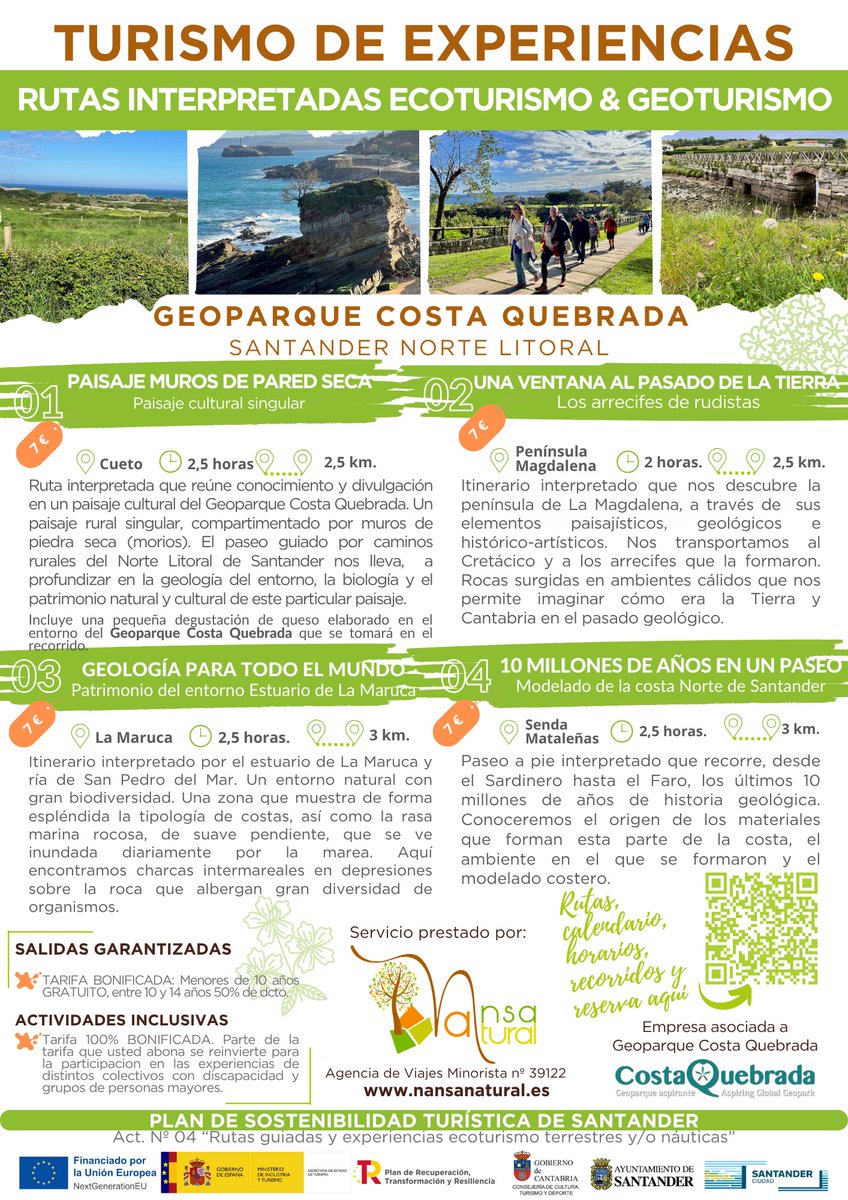 Plan Sostenibilidad Turística
Hoy que empieza el verano, recordamos la oferta de experiencias #ecoturismo en #Santander, para descubrir su Costa Norte y <a href="/costaquebradaGP/">Geoparque Costa Quebrada</a>
- En barco acortar.link/FoYA1A
- O a pie, acortar.link/yDsnCp
No pierdas la oportunidad! ☺️