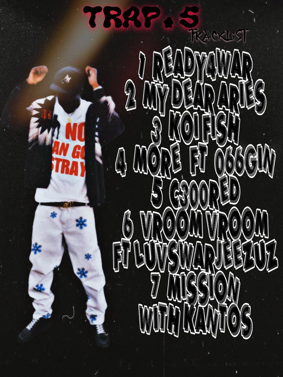 1waale's tweet photo. trap point five ⚠️
7 tracks. 3 features. 1 statement.
🎧 READY4WAR
🕊️ MY DEAR ARIES
🐟 KOIFISH
🔥 MORE ft. 066GIN 
🩸 C3O0RED
🚗 VROOM VROOM ft. LUVSWARJEEZUZ
🎯 MISSION with KANTOS
No skips. Just progression.
I'm Ready! You too, Stay ready.
#trapseason #newage https://t.co/jSnNFSPMaj