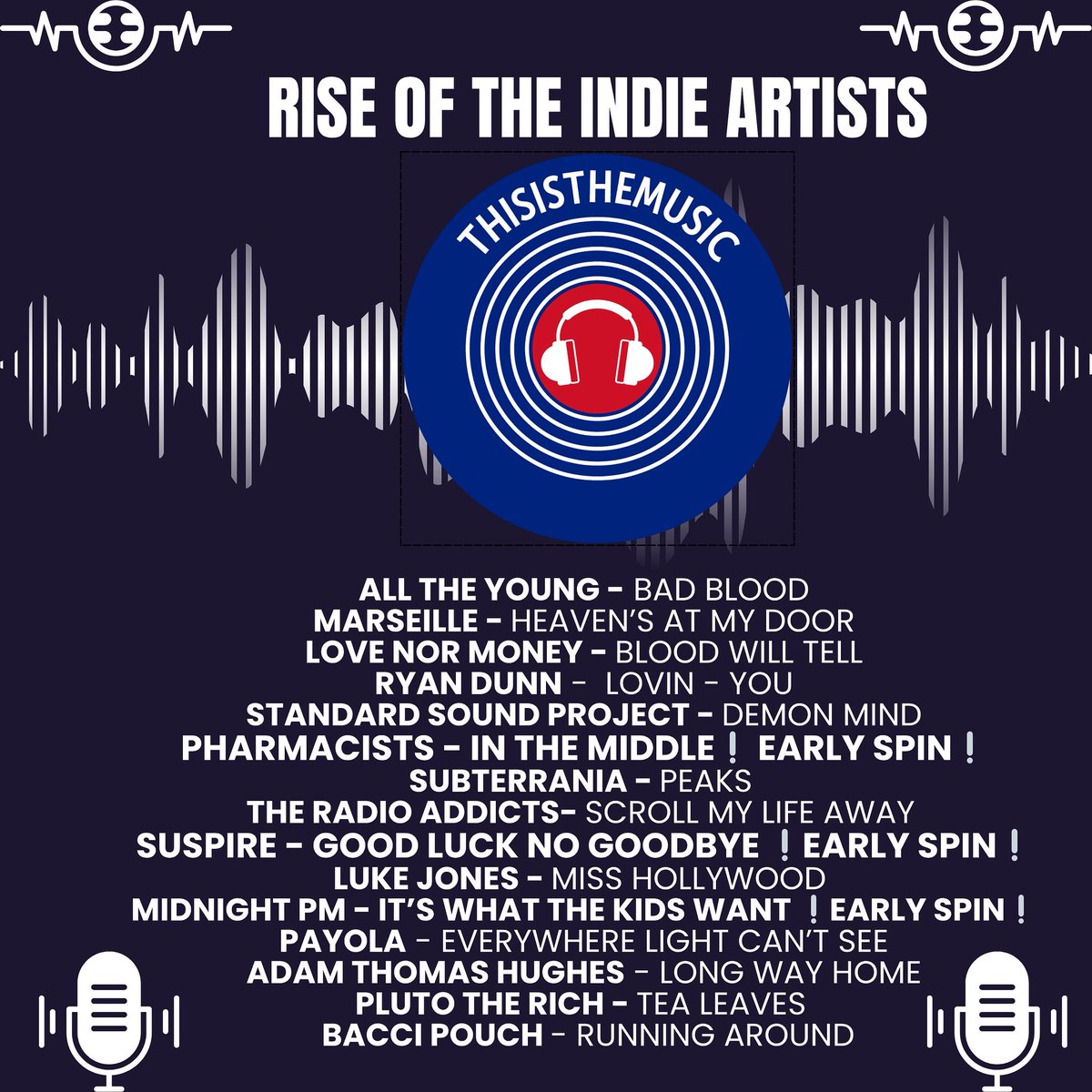 ThisIsTheMusic_ (@thisisthemusic2) on Twitter photo Start off your Saturday here
<a href="/weareATY/">All the Young</a> <a href="/marseilleband/">Marseille</a> <a href="/LateUltimatum/">Love nor Money</a> <a href="/ryandunnmusic/">Ryan Dunn</a> <a href="/standardsound24/">StandardSoundProject</a> Pharmacists <a href="/SubterraniaBand/">Subterrania</a> <a href="/TheRadioAddicts/">The Radio Addicts</a> <a href="/suspiretheband/">Suspire</a> Luke Jones Midnight PM <a href="/PayolaMusicUK/">PAYOLA</a> <a href="/AdamTHughes_/">Adam Thomas Hughes</a> Pluto The Rich <a href="/baccipouchband/">Bacci Pouch</a>
mixcloud.com/ThisIsTheMusic… Start off your Saturday here
<a href="/weareATY/">All the Young</a> <a href="/marseilleband/">Marseille</a> <a href="/LateUltimatum/">Love nor Money</a> <a href="/ryandunnmusic/">Ryan Dunn</a> <a href="/standardsound24/">StandardSoundProject</a> Pharmacists <a href="/SubterraniaBand/">Subterrania</a> <a href="/TheRadioAddicts/">The Radio Addicts</a> <a href="/suspiretheband/">Suspire</a> Luke Jones Midnight PM <a href="/PayolaMusicUK/">PAYOLA</a> <a href="/AdamTHughes_/">Adam Thomas Hughes</a> Pluto The Rich <a href="/baccipouchband/">Bacci Pouch</a>
mixcloud.com/ThisIsTheMusic…