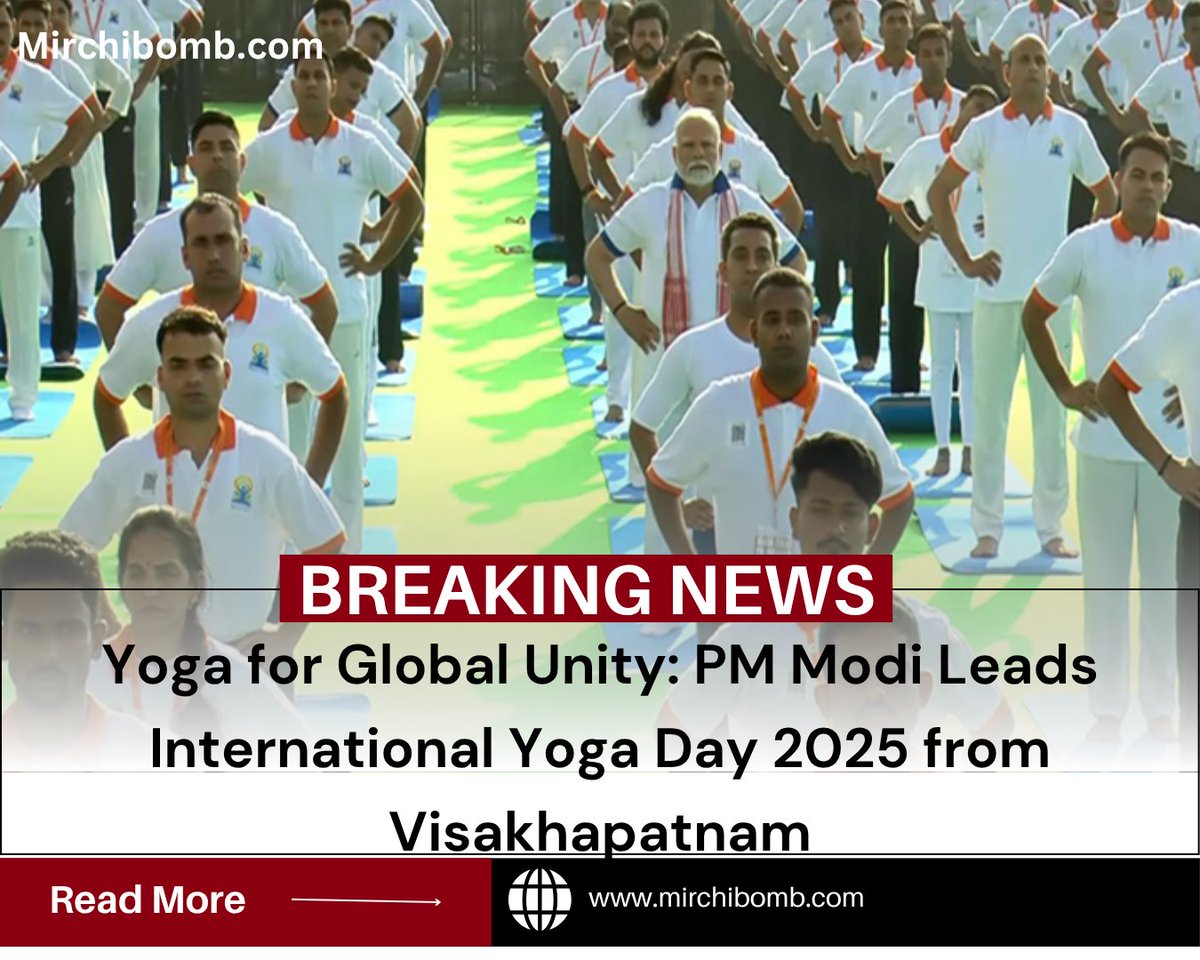 mirchi_bomb's tweet photo. Yoga for Global Unity: PM Modi Leads International Yoga Day 2025 from Visakhapatnam

https://t.co/2OJ9yHQqlj https://t.co/OFeyCitCgH
