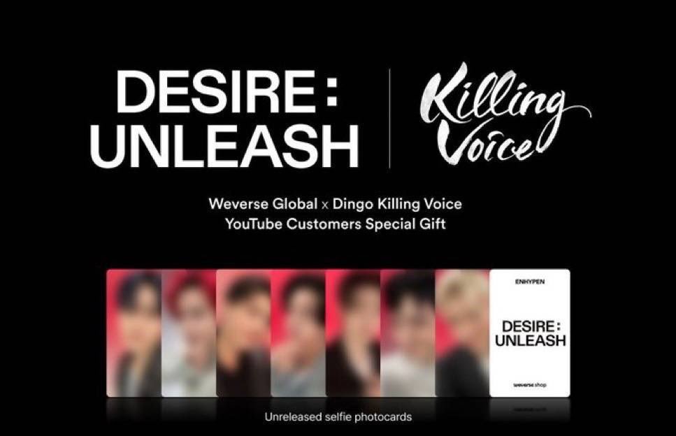 ⑅ENHYPEN: DESIRE UNLEASH KILLING VOICE ⑅

🛒SET: S/183.50 | $49.80
🛒Precio: S/26.50 c/u
♡ Jungwon❌✅
♡ Heeseung❌✅
♡ Jake✅✅
♡ Jay❌✅
♡ Sunoo❌❌
♡ Ni-ki❌✅
⭣Pago inicial: S/5.00

🪽Ultimo día de pago: 10/07
🚚Incluye envío.
💌DM o tw con el miembro que desees.