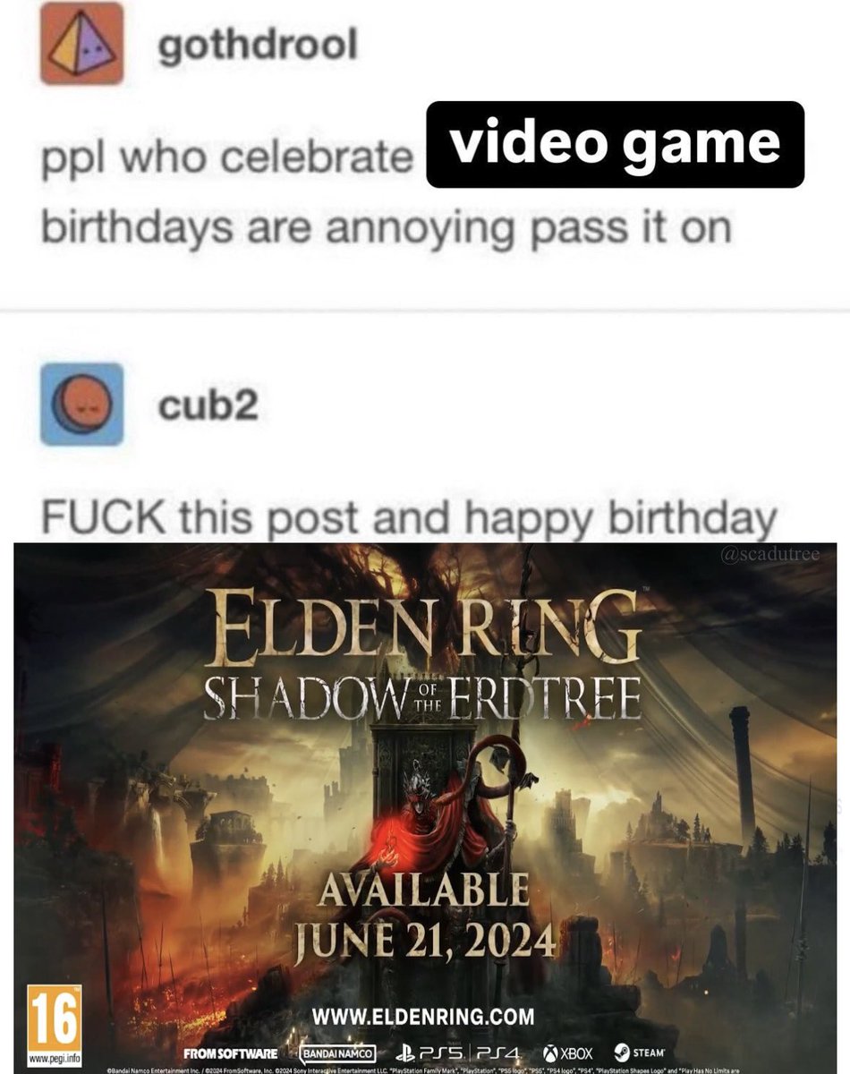 HAPPY BIRTHDAY ELDEN RING SHADOW OF THE ERDTREE