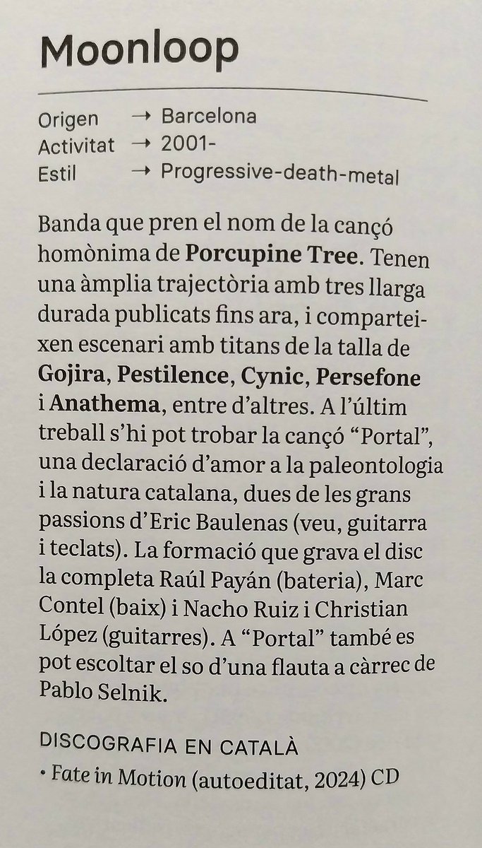 MoonloopBand's tweet image. Presentació ahir a Molins de Rei del fantàstic llibre "Història i poder del mètal català", a on Moonloop tenim l'honor de formar-ne part amb motiu de la nostra cançó "Portal". Una tarda magnífica amb molt bona companyia. Gràcies als companys de @metalcatala per la bona feina! 🙌🏻