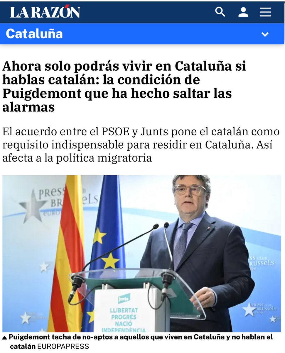 Els espanyols exigeixen el coneixement del castellà. Els francesos, el francès. Els britànics, l’anglès. I així tots els països. Catalunya igual: si vols viure aquí, el català ha de ser indispensable.