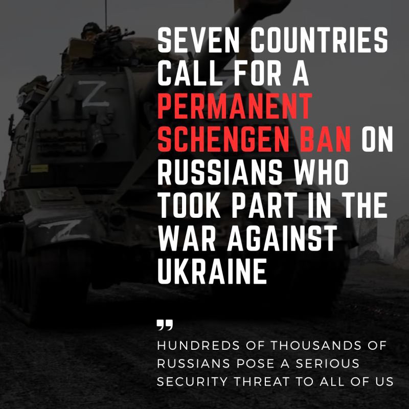 Ministers from Estonia, Latvia, Lithuania, Finland, Norway, Sweden, and Poland have agreed to permanently ban all russian citizens who have fought against Ukraine. These individuals will never be allowed to enter their countries.

1/n
