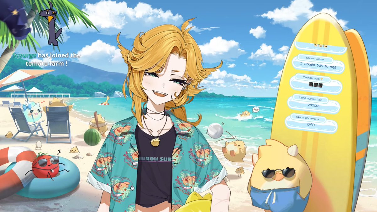 Here comes the summer theme ⛱️
Drew a background for Doki. Thank you very much  

Please follow and watch
youtube.com/live/oqFfSRupK…

#DokiBeachEpisode #Dokibird