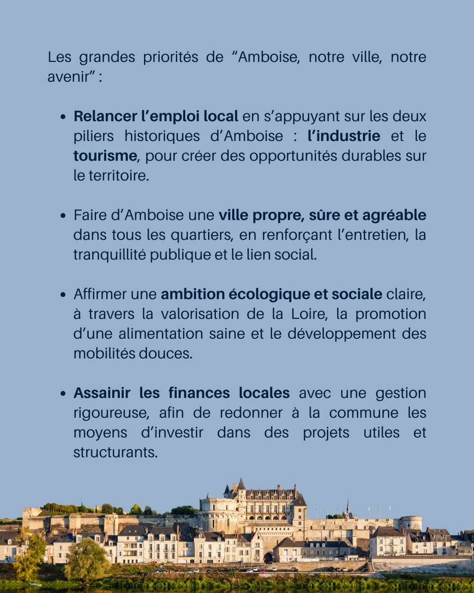 📍 Découvrez mon parcours et notre projet, #Amboise, notre ville, notre avenir👇

#muncipales2026