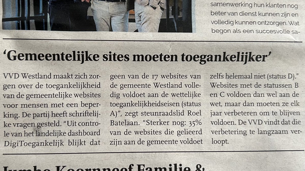 VVD Westland (@vvdwestland) on Twitter photo Vorige week stelden wij vragen over digitale toegankelijkheid van gemeentelijke websites. Lees meer via onze website: westland.vvd.nl/nieuws/58333/d… Een kort bericht zie je hieronder, uit <a href="/RodiWestland/">Rodi.nl Westland</a> . Vorige week stelden wij vragen over digitale toegankelijkheid van gemeentelijke websites. Lees meer via onze website: westland.vvd.nl/nieuws/58333/d… Een kort bericht zie je hieronder, uit <a href="/RodiWestland/">Rodi.nl Westland</a> .