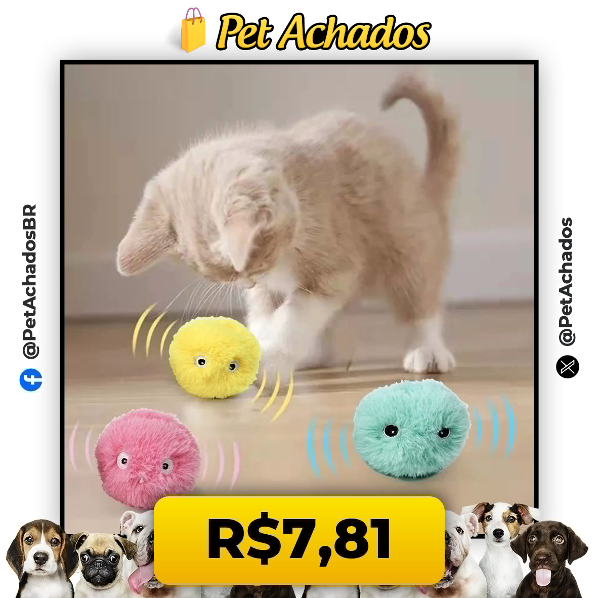 PetAchados's tweet image. GATO NO TÉDIO? NUNCA MAIS! 😼🐾✨

🐱 Bola Gato Interativa Elétrica Catnip
💰 POR R$7,81

👉 s.shopee.com.br/6KlPBHezje

#GatoFeliz #BrinquedoGato #CatnipToy