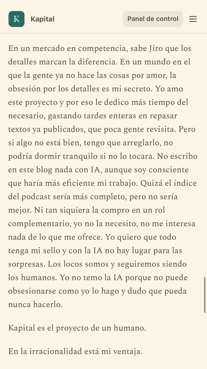 La IA no es para mí una amenaza. El reto nunca fue generar contenido, el reto siempre fue que la gente se lo leyera