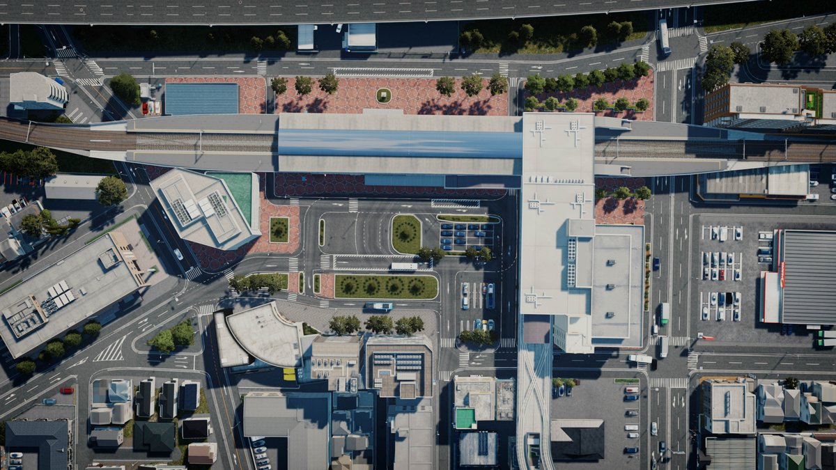 Train-Maglev hub #citiesskylines #phtngaming #nishimachi