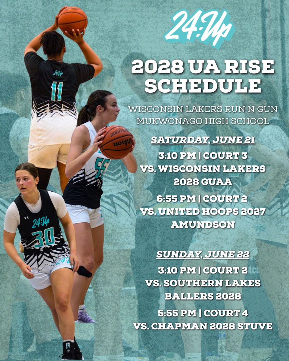 <a href="/pcf24up/">24:Up</a> Girls UA Rise 2027 and 2028 Teams are locked in for our first day of the Run N Gun Tourney in Mukwonago.

Another beautiful weekend to be in the gym.

#UnlimitedPotential