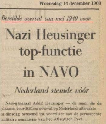 nickynicky78's tweet photo. Dat nazi's na #WWII de #NAVO hebben geleid en vormgegeven, betekent toch eigenlijk dat de #NAVO een nazi-bolwerk is?
Met #Hitler lukte de eenwording van Europa niet, dan maar proberen via de #NAVO... zoiets? 🤔

Walgelijk dat we dit faciliteren in Nederland! #NAVOtop #NAVOstop https://t.co/qYYgGU5TlN