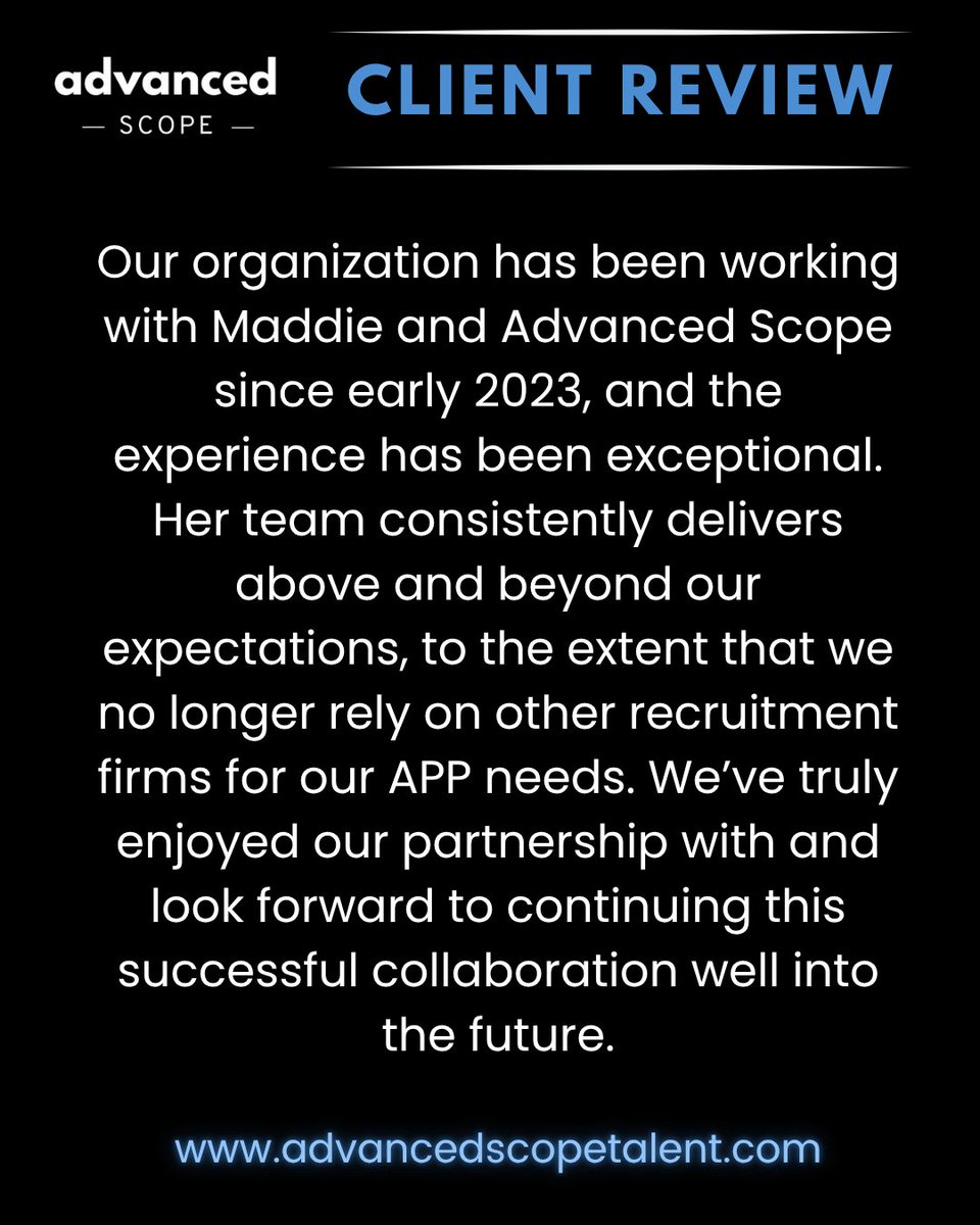 We make hiring easier for our clients! 

#healthcarerecruiter #recruiter #physicianassociate #nursepractitioner