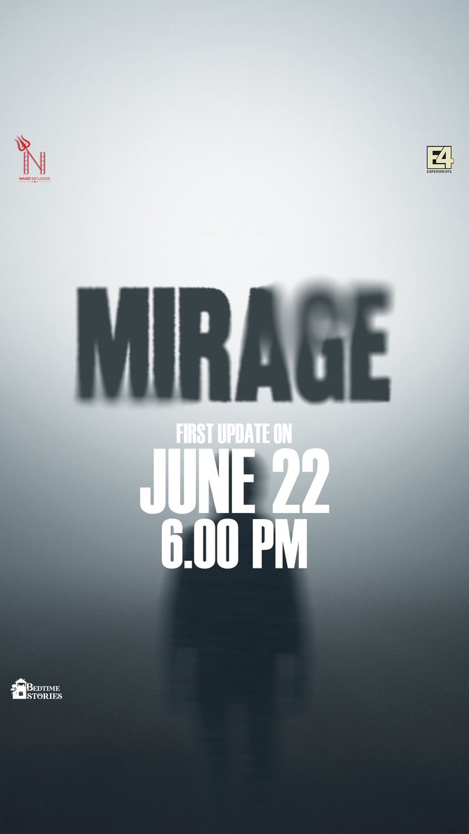 E4 Entertainment (@e4emovies) on Twitter photo Keep your eyes here. But don’t trust everything you see 👀😵💫
First look releasing on 22nd June at 6 PM
#Mirage
#AsifAli <a href="/Aparnabala2/">Aparna Balamurali</a> <a href="/jeethu4ever/">Jeethu Joseph</a> <a href="/NaadSstudios/">Naad Sstudios</a> #e4experiments
<a href="/e4echennai/">MUKESH RATILAL MEHTA</a> <a href="/jatinmseth/">jatin seth</a> <a href="/cvsarathi/">cv.sarathi</a> Keep your eyes here. But don’t trust everything you see 👀😵💫
First look releasing on 22nd June at 6 PM
#Mirage
#AsifAli <a href="/Aparnabala2/">Aparna Balamurali</a> <a href="/jeethu4ever/">Jeethu Joseph</a> <a href="/NaadSstudios/">Naad Sstudios</a> #e4experiments
<a href="/e4echennai/">MUKESH RATILAL MEHTA</a> <a href="/jatinmseth/">jatin seth</a> <a href="/cvsarathi/">cv.sarathi</a>