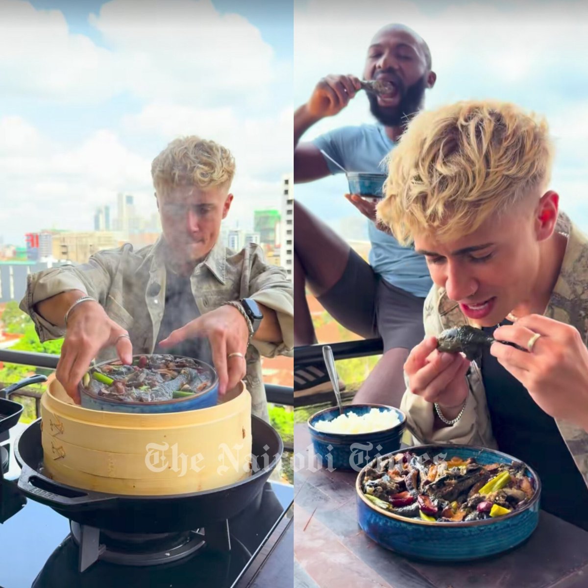 Chef Ombachi Hosts British News Reporter 'Dylan Page' in His Balcony Kitchen, Video 👇
