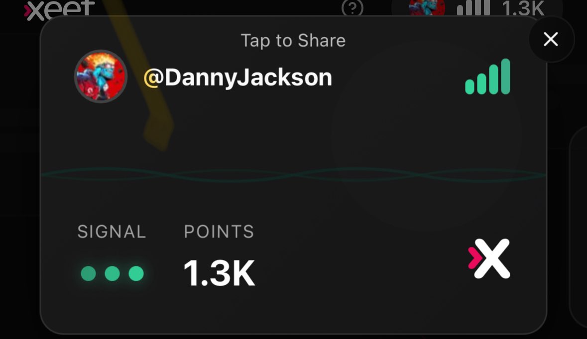 DannyJackson's tweet image. Dang I really underfarmed @xeetdotai! I’m seeing people with 6 figures boost ha. Well gg.