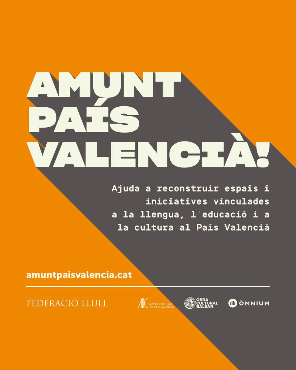 Obra Cultural Balear (@ocbcat) on Twitter photo 🏆 Amunt País valencià guanya el Premi Crit a la millor campanya digital. La campanya, impulsada per la Federació Llull que integra <a href="/AccioCulturalPV/">Acció Cultural del País Valencià</a>, <a href="/omnium/">Òmnium Cultural</a> i <a href="/ocbcat/">Obra Cultural Balear</a>, va permetre recaptar fons per defensar la cultura després de la catàstrofe de la DANA al País Valencià. 🏆 Amunt País valencià guanya el Premi Crit a la millor campanya digital. La campanya, impulsada per la Federació Llull que integra <a href="/AccioCulturalPV/">Acció Cultural del País Valencià</a>, <a href="/omnium/">Òmnium Cultural</a> i <a href="/ocbcat/">Obra Cultural Balear</a>, va permetre recaptar fons per defensar la cultura després de la catàstrofe de la DANA al País Valencià.