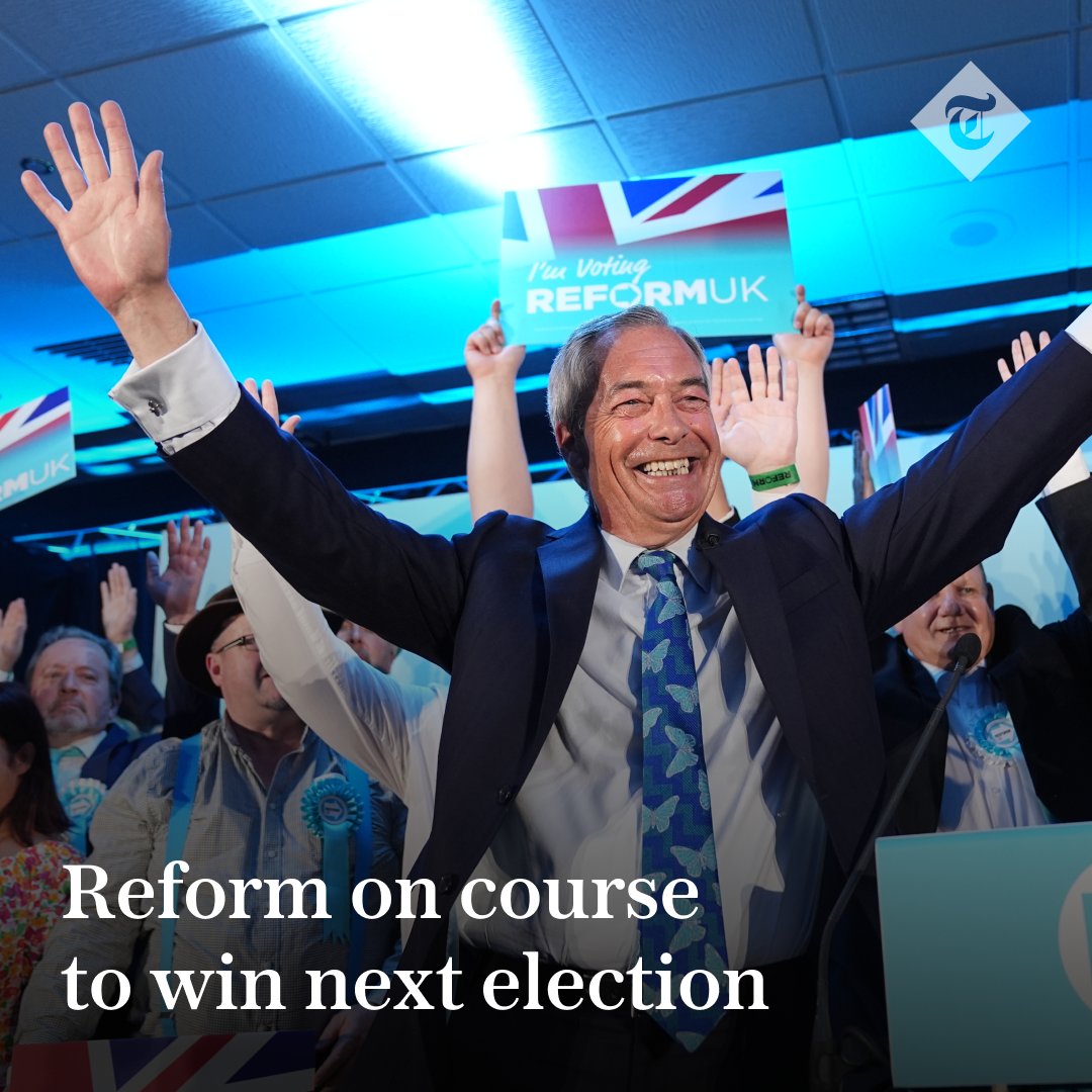 🔴 Third of voters back Nigel Farage’s party while Tories could get fewer than 10 seats

Find out more ⬇️
telegraph.co.uk/news/2025/06/2…
