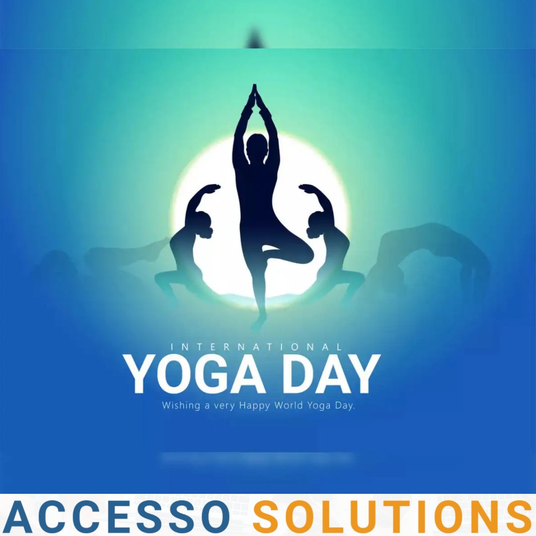 accessosolution's tweet photo. May the light of yoga guide you towards wellness and inner peace. Happy Yoga Day! 🧘 🧘‍♂️ 🧘‍♀️ 

#InternationalYogaDay #YogaForOneEarth  #Wellness #YogaLife #Peace #YogaDay #YogaEverywhere 
#YogaInspiration #YogaLove #YogaChallenge #YogaPractice #YogaEveryday #WorldYogaDay https://t.co/Zwxx03SpAS